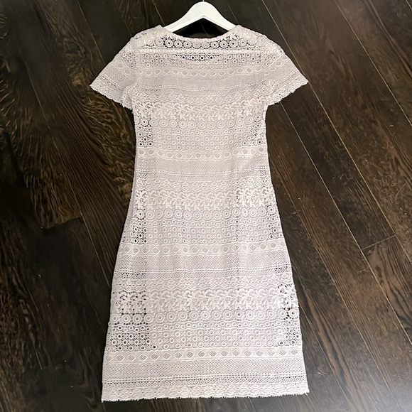 Caroll Crochet Dress with Removable Slip Dress in light grey - Picture 3 of 10